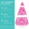 Artificial Christmas Tree Hinged Pine with 250 Lights, 1,000 Tips & Foldable Base Pre-Lit Outdoor Holiday Decor